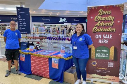 Aldershot Lions Advent Calendar Stall in The Wellington Centre