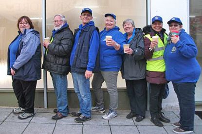 Aldershot Lions ready to serve hot drinks at the Xmas Lights Switch on 