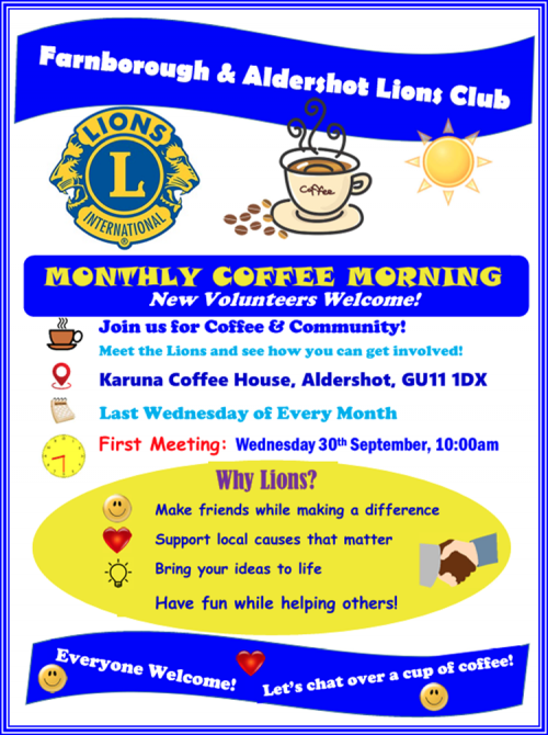Monthly Coffee Mornings Monthly Coffee Mornings