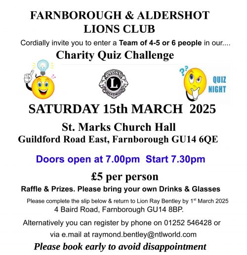 March 2025 Quiz Night