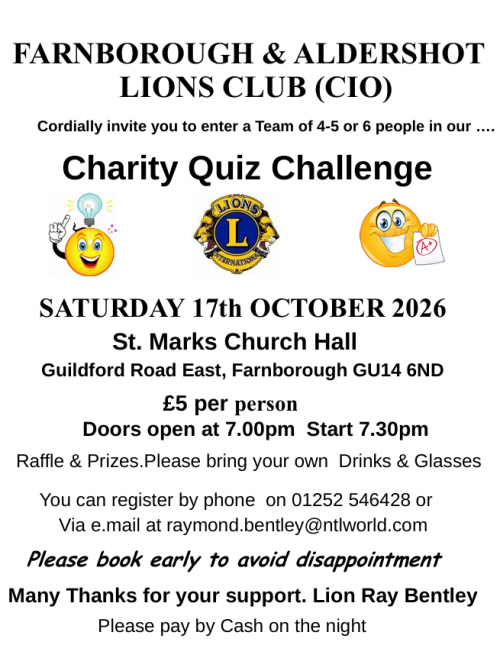 Quiz night Oct 2026 Quiz night Oct 2026