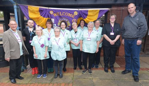 The medical team from Cancer Testing South ready for action at the Farnborough event 