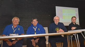 The new line up of Quiz Night Hosts with Aldershot Lions joining the judging team