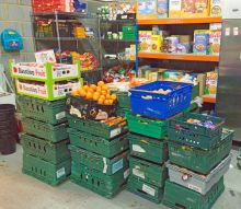 Some of the 1,400kg of food distributed weekly from the Community Grub Hub