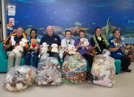 Farnborough Lions pictured with the nursing staff at the Children's ward of Frimley Park Hospital