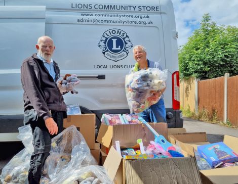 Toys being taken to the Lions Community Store for donation to families in need at Christmas